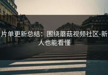 片单更新总结：围绕蘑菇视频社区-新人也能看懂