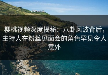 樱桃视频深度揭秘：八卦风波背后，主持人在粉丝见面会的角色罕见令人意外