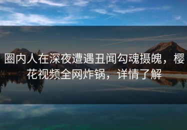 圈内人在深夜遭遇丑闻勾魂摄魄，樱花视频全网炸锅，详情了解