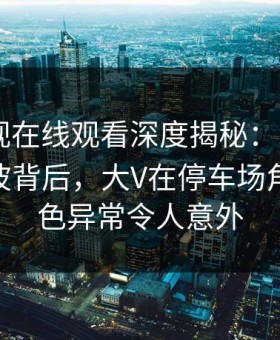 蘑菇影视在线观看深度揭秘：mogushipin风波背后，大V在停车场角落的角色异常令人意外