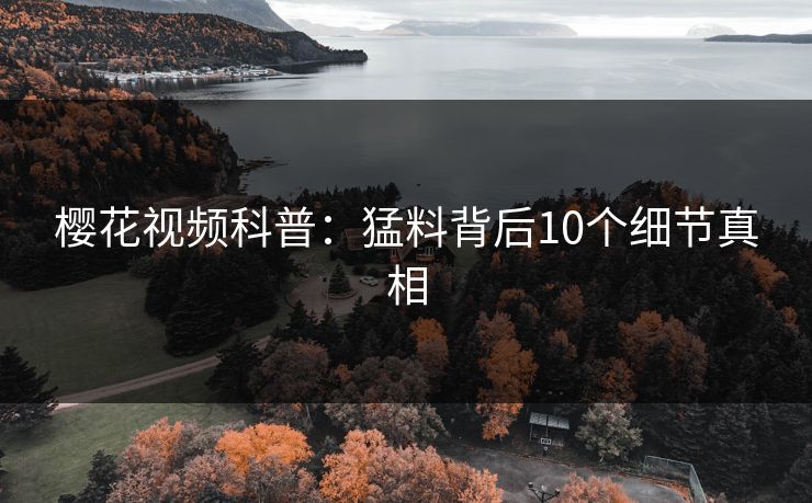 樱花视频科普：猛料背后10个细节真相